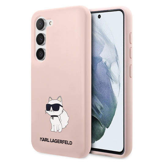 Θήκη για Samsung Galaxy S23 S911, Karl Lagerfeld, Silicone Choupette, Ροζ