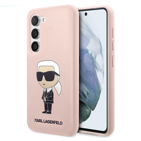 Θήκη για Samsung Galaxy S23 S911, Karl Lagerfeld, Silicone Ikonik Karl, Ροζ