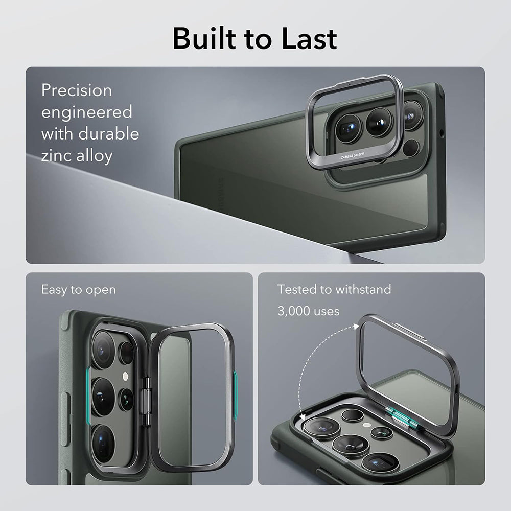 Case for Samsung Galaxy S23 Ultra S918, ESR, Classic Kickstand, Transparent Green