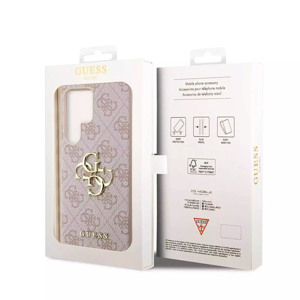 Θήκη για Samsung Galaxy S23 Ultra S918, Guess, 4G Big Logo, Ροζ
