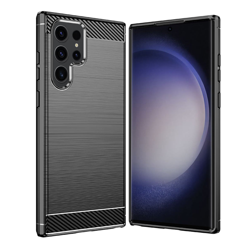 Case for Samsung Galaxy S23 Ultra S918, Techsuit, Carbon, Black