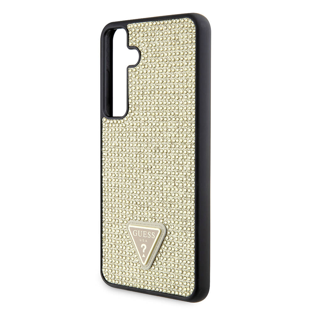 Θήκη για Samsung Galaxy S24+ S926, Guess, Rhinestone Triangle Logo, Χρυσή
