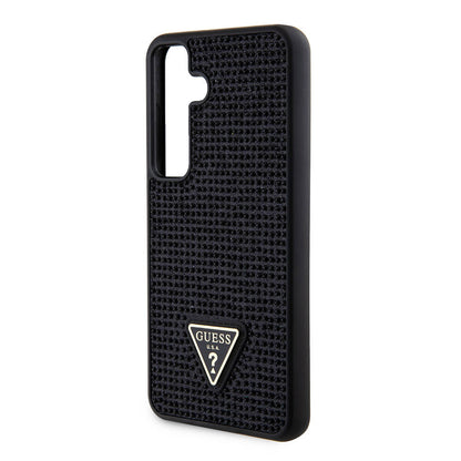 Case for Samsung Galaxy S24+ S926, Guess, Rhinestone Triangle Logo, Black
