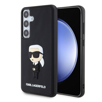 Θήκη για Samsung Galaxy S24+ S926, Karl Lagerfeld, 3D Rubber Ikonik Karl, Μαύρη