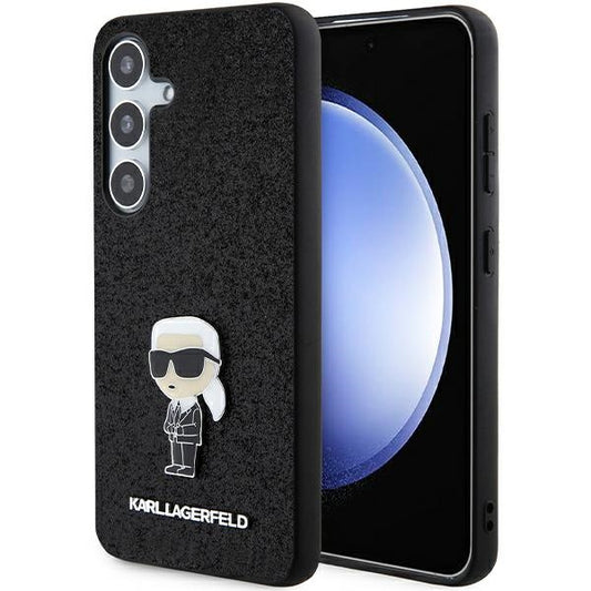 Θήκη για Samsung Galaxy S24+ S926, Karl Lagerfeld, Glitter Ikonik Karl Logo, Μαύρη