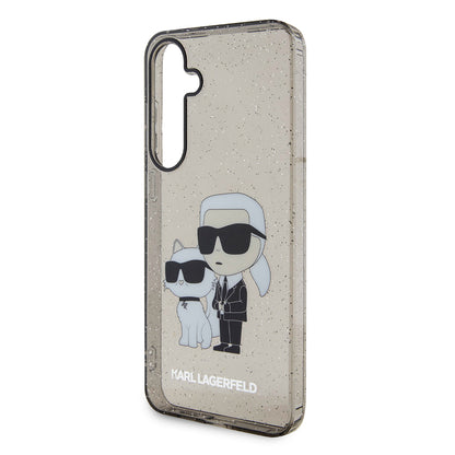 Θήκη για Samsung Galaxy S24+ S926, Karl Lagerfeld, Glitter Karl & Choupette, Μπλε