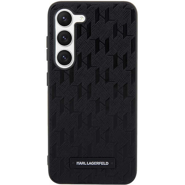 Θήκη για Samsung Galaxy S24+ S926, Karl Lagerfeld, Saffiano Monogram Metal Logo, Μαύρη