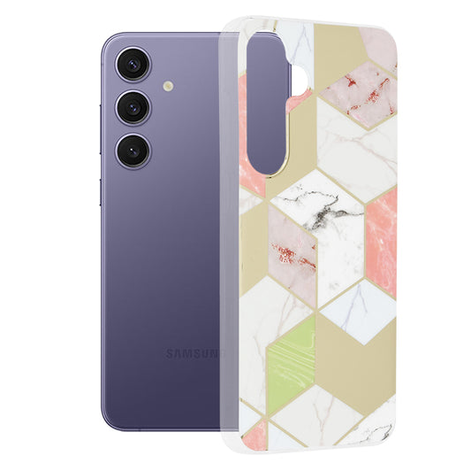 Θήκη για Samsung Galaxy S24+ S926, Techsuit, Marble, Μωβ