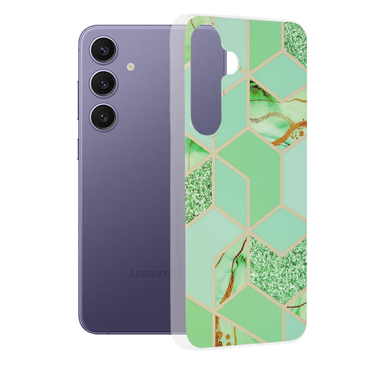 Θήκη για Samsung Galaxy S24+ S926, Techsuit, Marble, Πράσινο