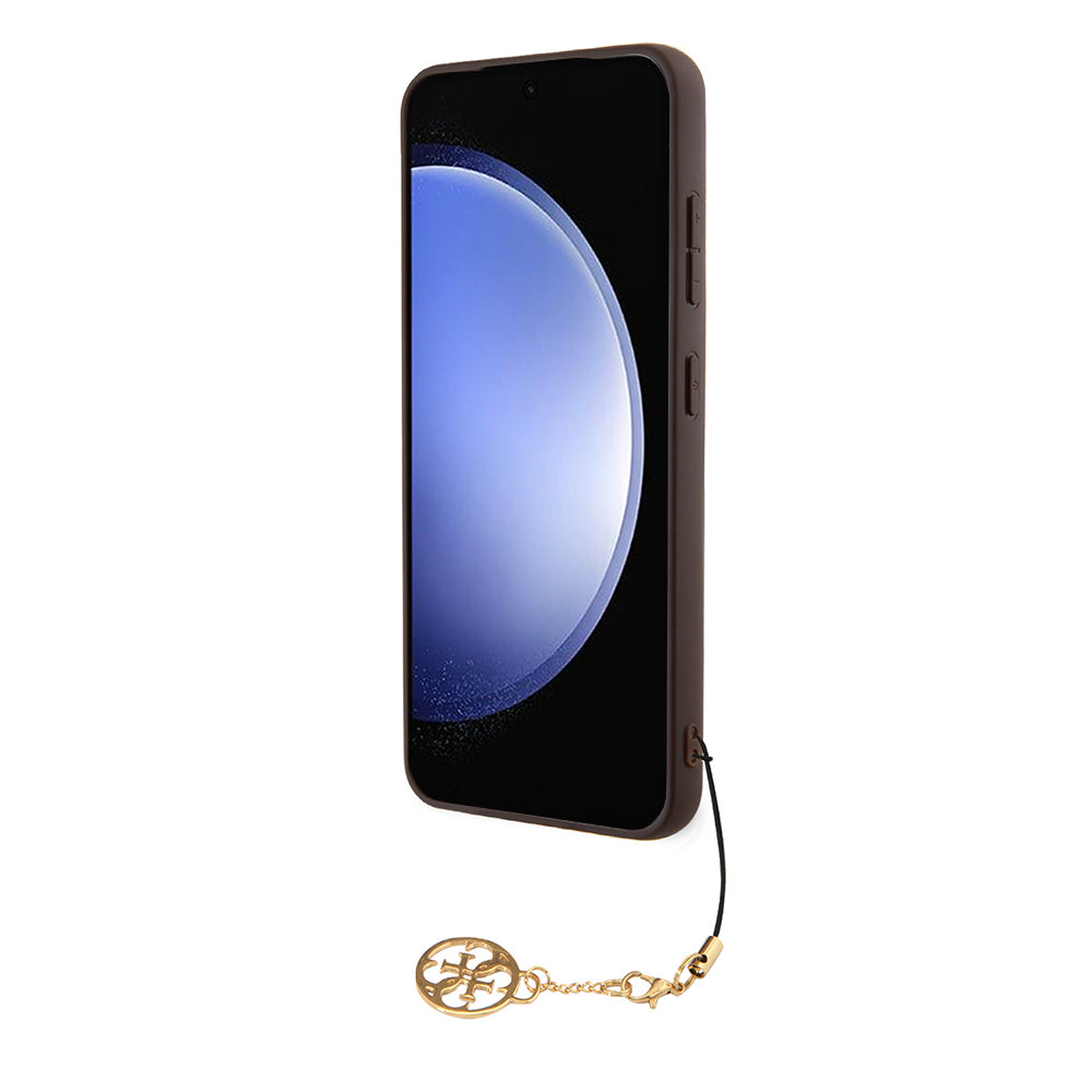 Θήκη για Samsung Galaxy S24 S921, Guess, 4G Charm, Καφέ