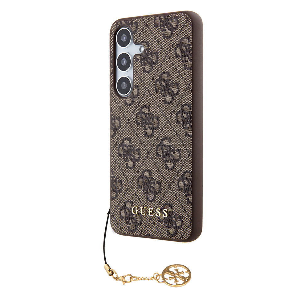 Θήκη για Samsung Galaxy S24 S921, Guess, 4G Charm, Καφέ