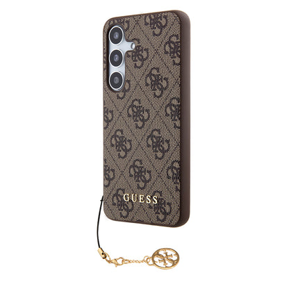 Θήκη για Samsung Galaxy S24 S921, Guess, 4G Charm, Καφέ