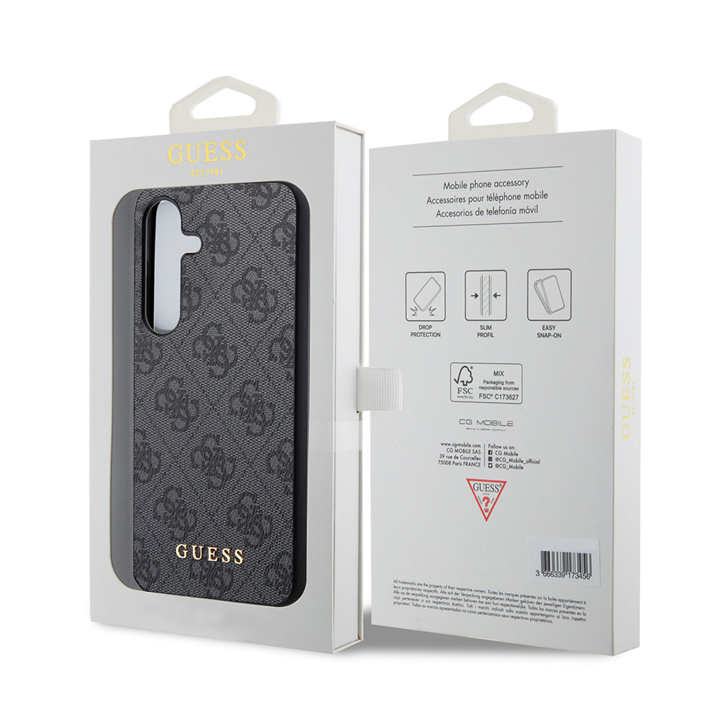 Θήκη για Samsung Galaxy S24 S921, Guess, 4G Charm, Μαύρη