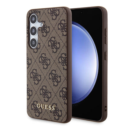 Θήκη για Samsung Galaxy S24 S921, Guess, 4G Metal Gold Logo, Καφέ