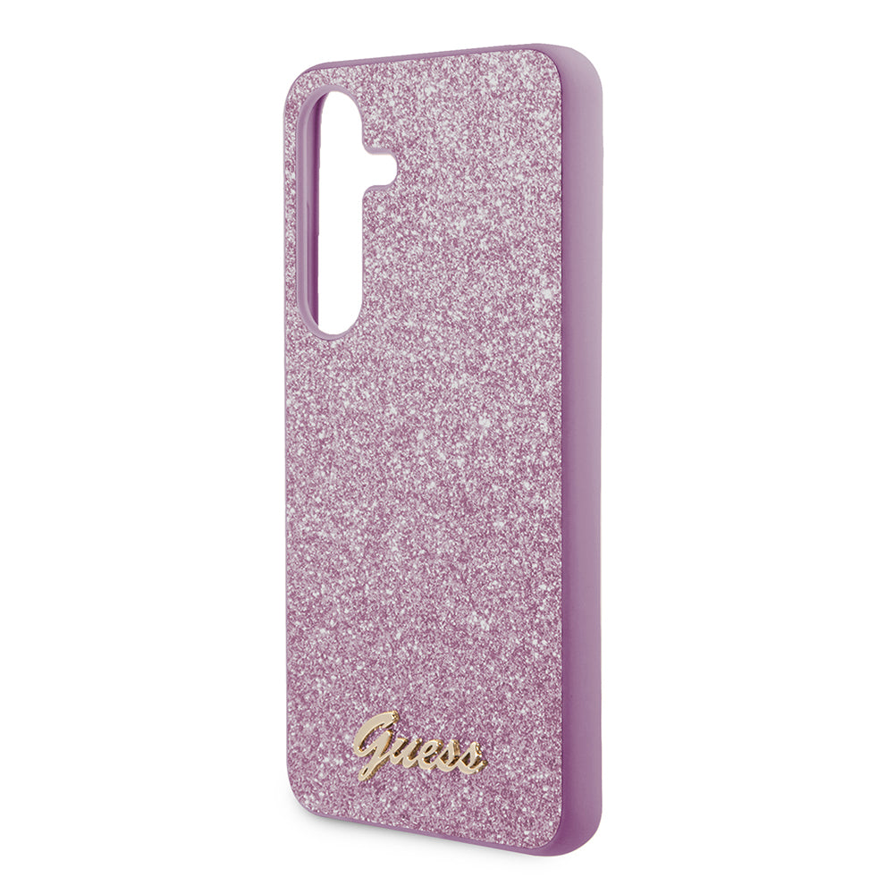 Θήκη για Samsung Galaxy S24 S921, Guess, Glitter Script, Μωβ