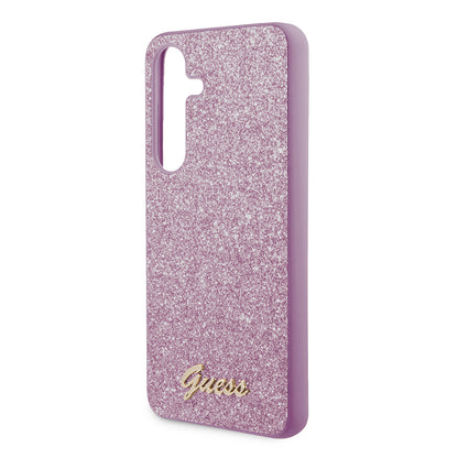 Θήκη για Samsung Galaxy S24 S921, Guess, Glitter Script, Μωβ