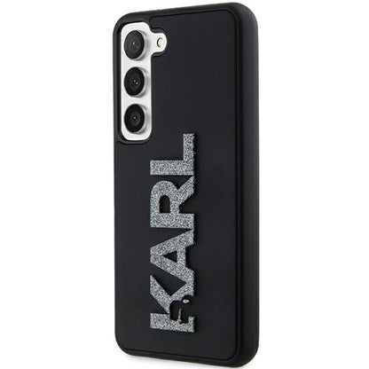 Θήκη για Samsung Galaxy S24 S921, Karl Lagerfeld, 3D Rubber Glitter Logo, Μαύρη