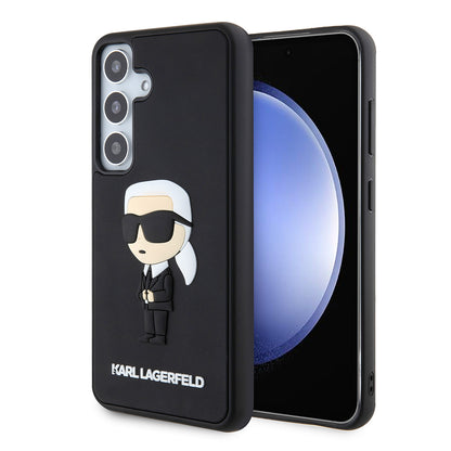 Θήκη για Samsung Galaxy S24 S921, Karl Lagerfeld, 3D Rubber Ikonik Karl, Μαύρη