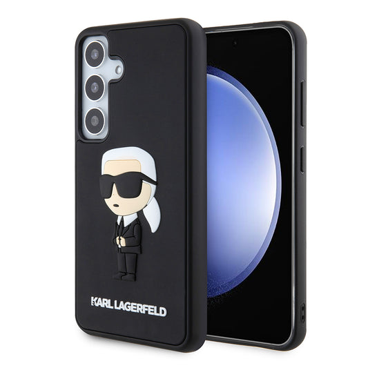 Θήκη για Samsung Galaxy S24 S921, Karl Lagerfeld, 3D Rubber Ikonik Karl, Μαύρη