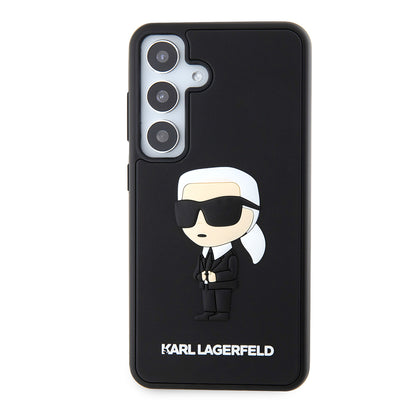 Θήκη για Samsung Galaxy S24 S921, Karl Lagerfeld, 3D Rubber Ikonik Karl, Μαύρη