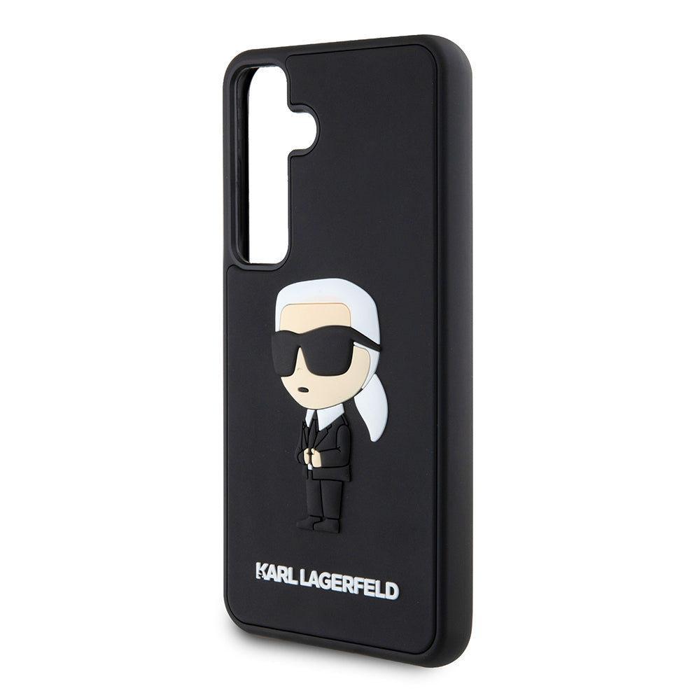 Θήκη για Samsung Galaxy S24 S921, Karl Lagerfeld, 3D Rubber Ikonik Karl, Μαύρη