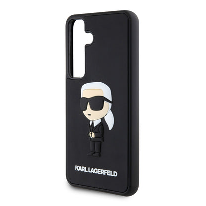 Θήκη για Samsung Galaxy S24 S921, Karl Lagerfeld, 3D Rubber Ikonik Karl, Μαύρη