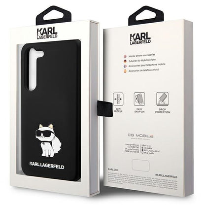 Θήκη για Samsung Galaxy S24 S921, Karl Lagerfeld, Silicone Choupette NFT, Μαύρη