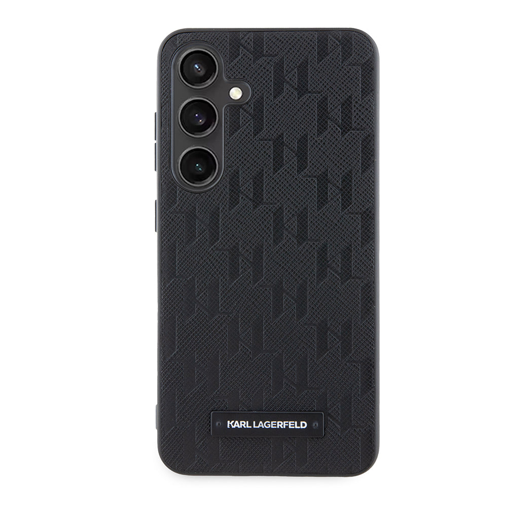 Θήκη για Samsung Galaxy S24 S921, Karl Lagerfeld, Saffiano Mono Metal Logo, Μαύρη