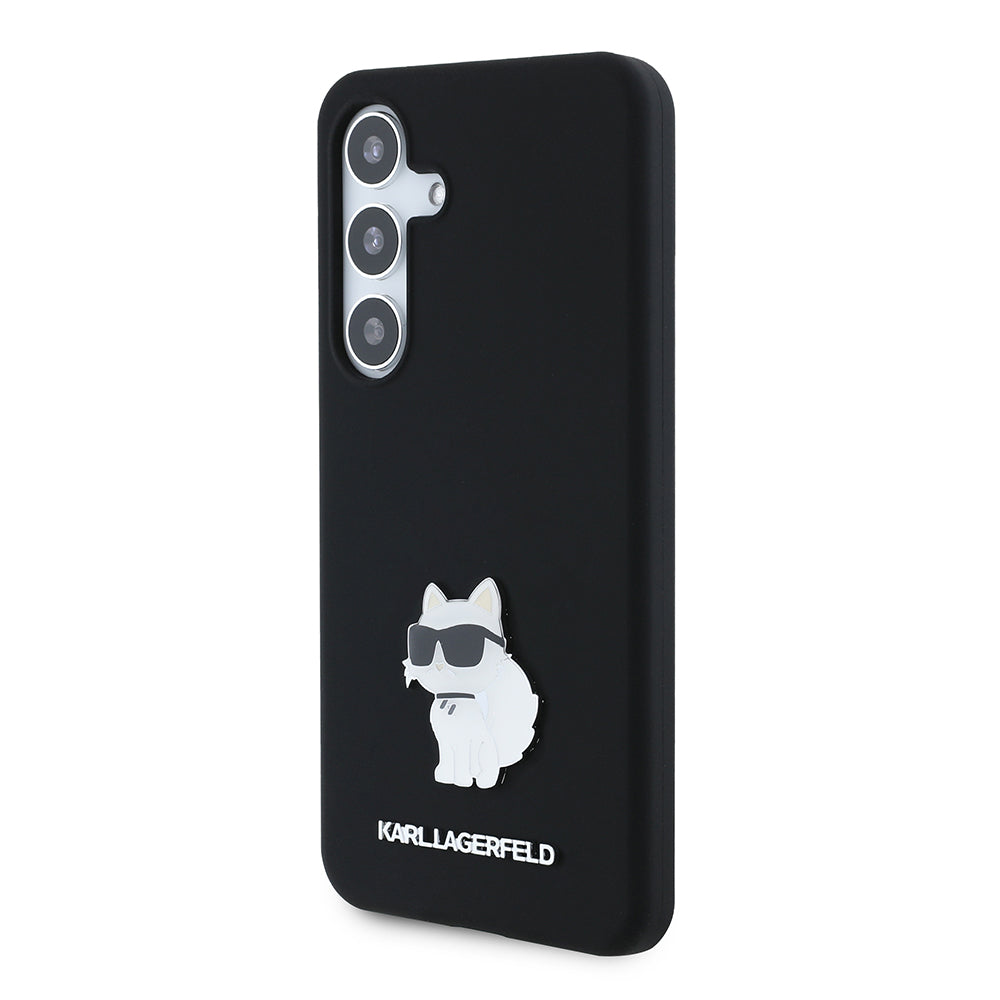 Θήκη για Samsung Galaxy S24 S921, Karl Lagerfeld, Silicone Choupette, Μαύρη
