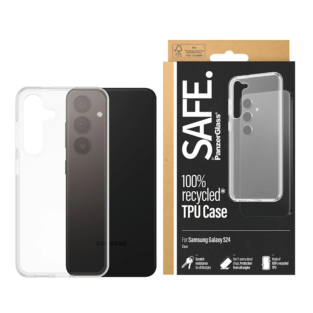 Case for Samsung Galaxy S24 S921, PanzerGlass, Safe., Transparent