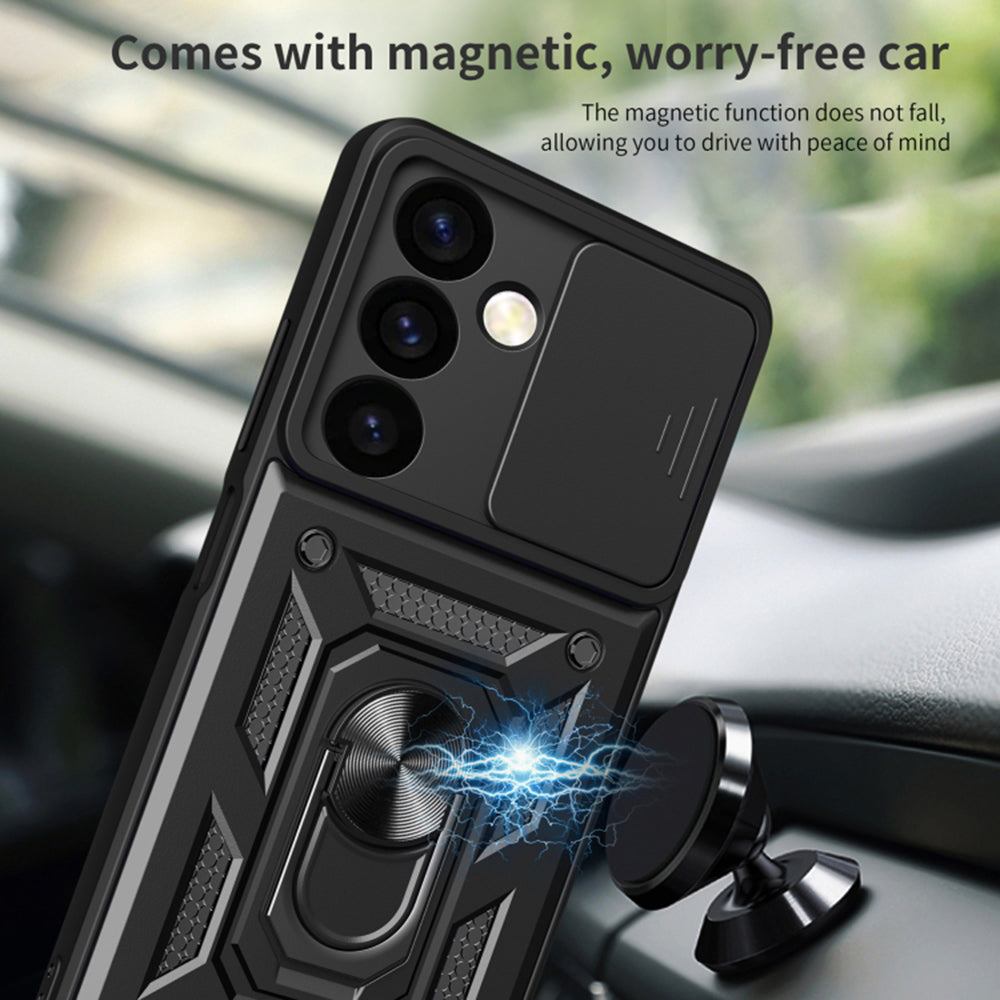 Θήκη για Samsung Galaxy S24 S921, Techsuit, CamShield, Μαύρο