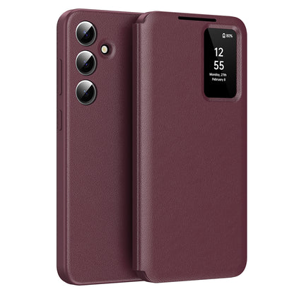 Θήκη για Samsung Galaxy S24 S921, Techsuit, SmartView, Κόκκινο