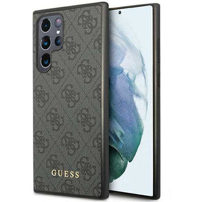 Θήκη για Samsung Galaxy S24 Ultra S928, Guess, 4G Metal Gold Logo, Μαύρη