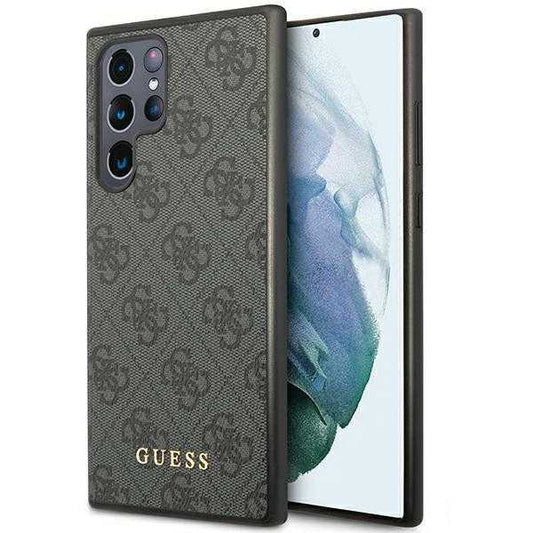 Θήκη για Samsung Galaxy S24 Ultra S928, Guess, 4G Metal Gold Logo, Μαύρη