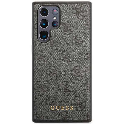 Θήκη για Samsung Galaxy S24 Ultra S928, Guess, 4G Metal Gold Logo, Μαύρη