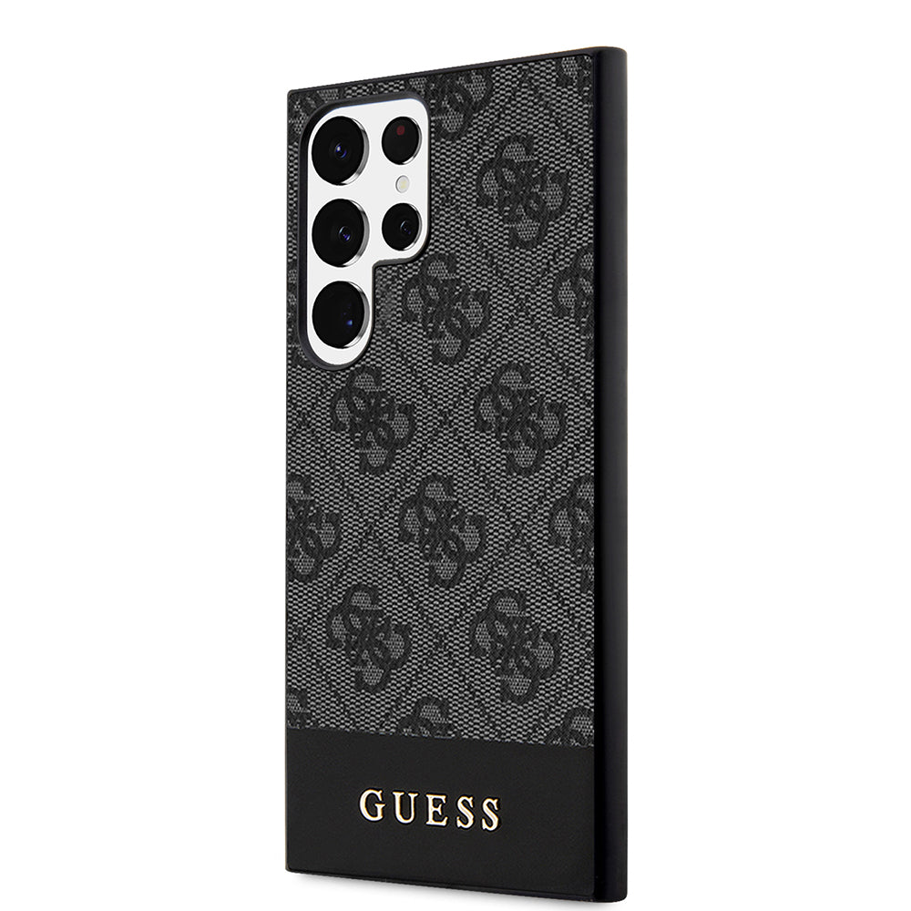 Θήκη για Samsung Galaxy S24 Ultra S928, Guess, 4G Stripe, Μαύρη
