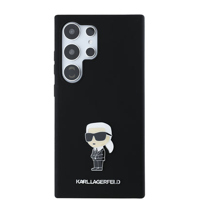 Θήκη για Samsung Galaxy S24 Ultra S928, Karl Lagerfeld, Silicone Ikonik Karl, Μαύρη