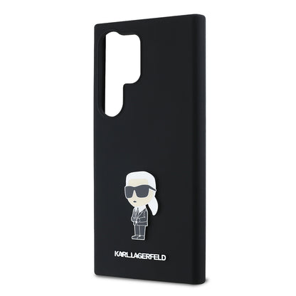 Θήκη για Samsung Galaxy S24 Ultra S928, Karl Lagerfeld, Silicone Ikonik Karl, Μαύρη
