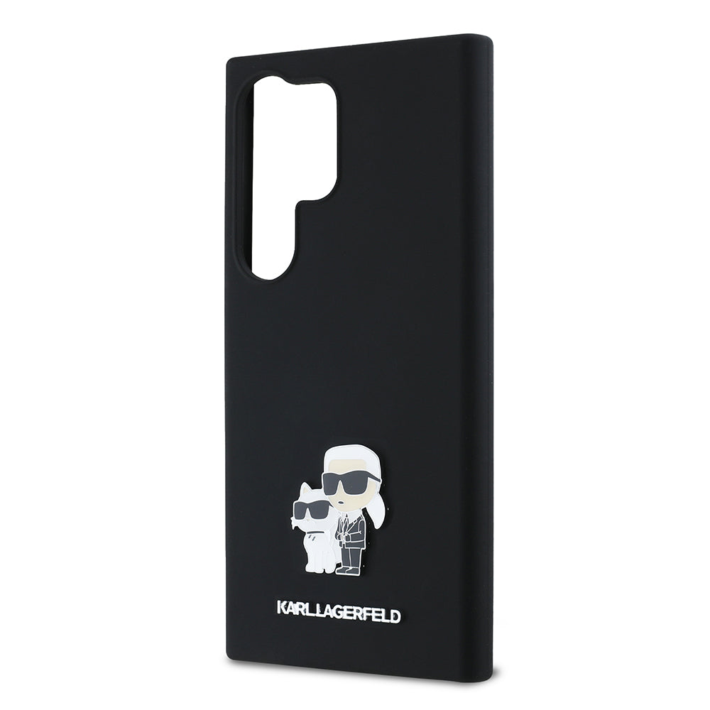 Case for Samsung Galaxy S24 Ultra S928, Karl Lagerfeld, Silicone Karl & Choupette, Black