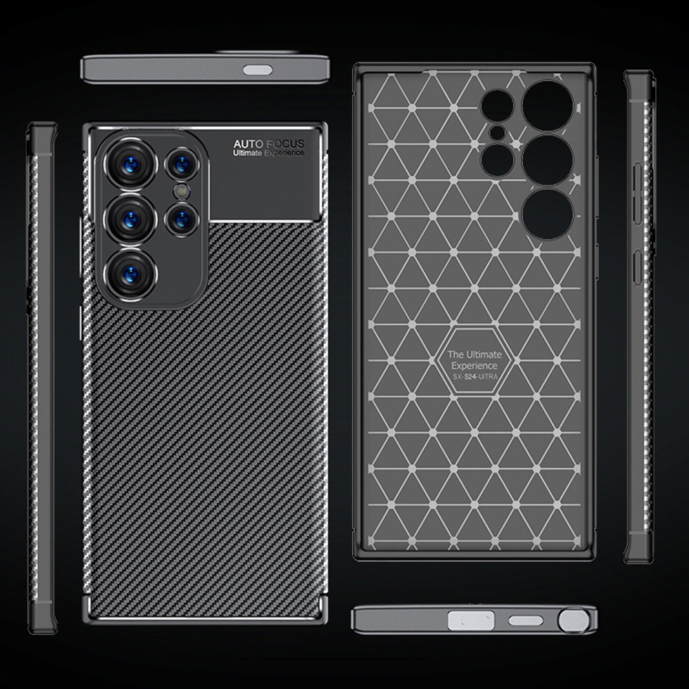 Θήκη για Samsung Galaxy S24 Ultra S928, Techsuit, CarbonFiber, Μαύρο