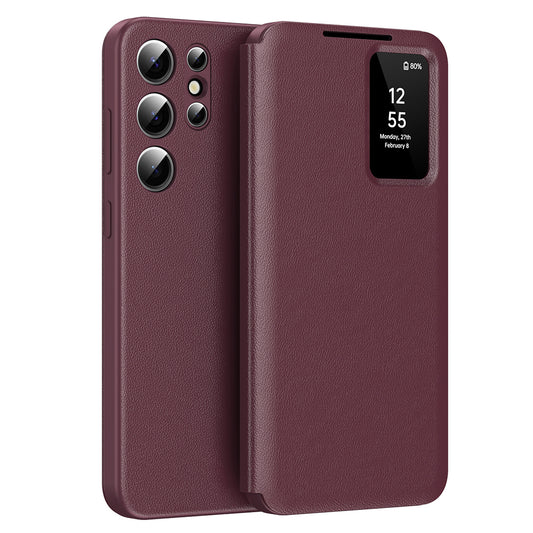 Θήκη για Samsung Galaxy S24 Ultra S928, Techsuit, SmartView, Κόκκινο