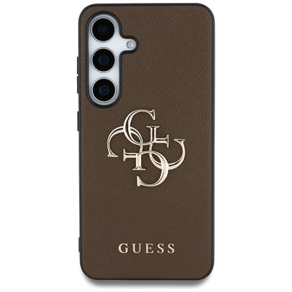 Θήκη για Samsung Galaxy S25+ S936, Guess, 4G Grained Big and Classic Logo, Καφέ