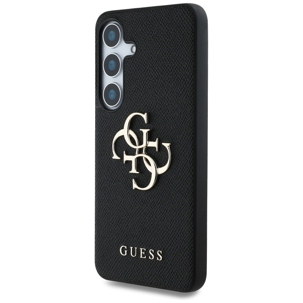 Θήκη για Samsung Galaxy S25+ S936, Guess, 4G Grained Big and Classic Logo, Μαύρη