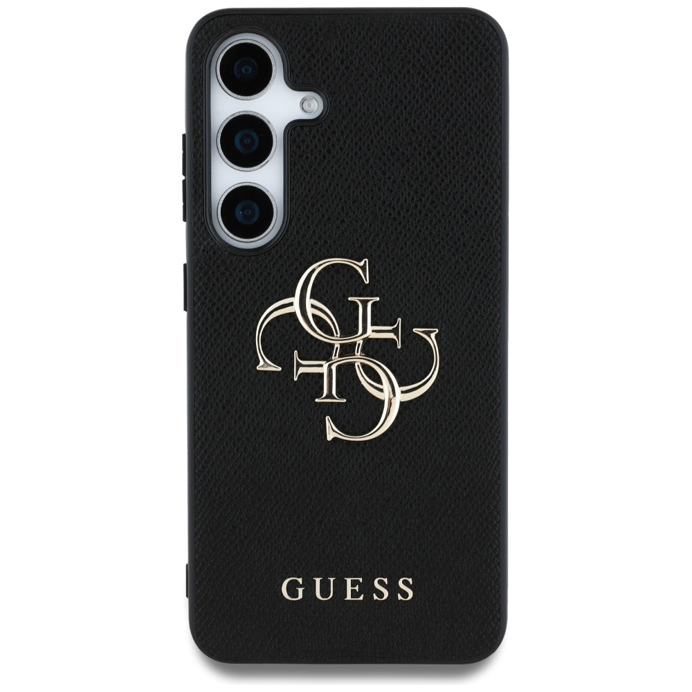 Θήκη για Samsung Galaxy S25+ S936, Guess, 4G Grained Big and Classic Logo, Μαύρη