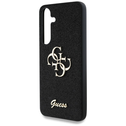 Θήκη για Samsung Galaxy S25+ S936, Guess, Glitter Big 4G Script, Μαύρη