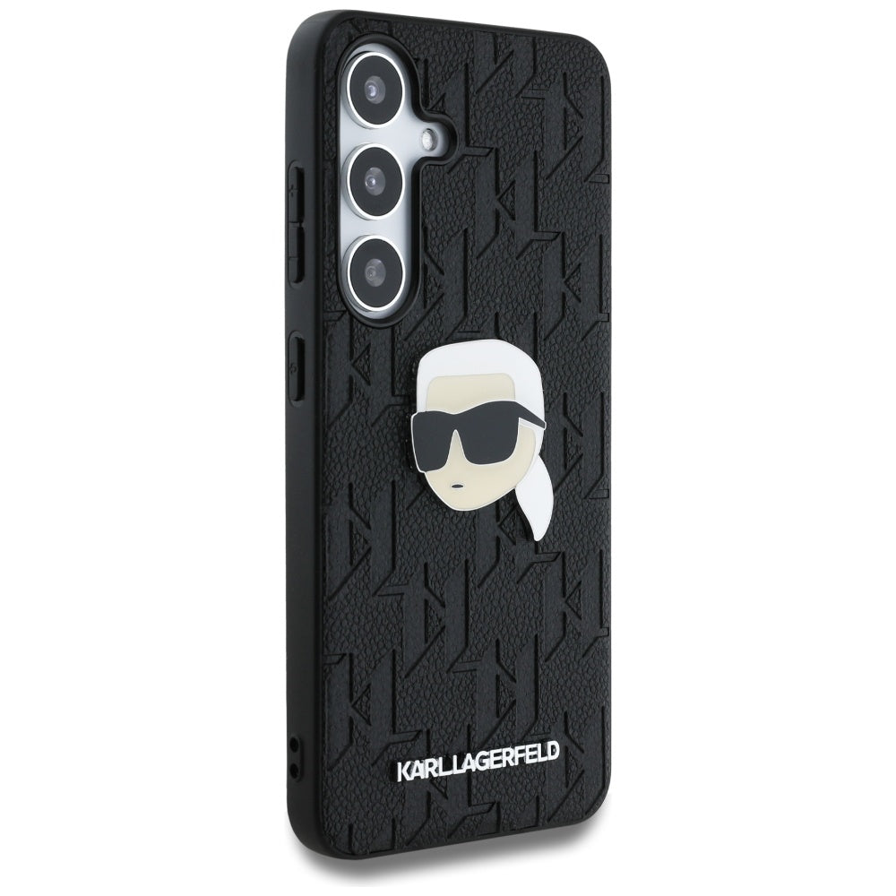 Θήκη για Samsung Galaxy S25+ S936, Karl Lagerfeld, Monogram Karl's Head, Μαύρη