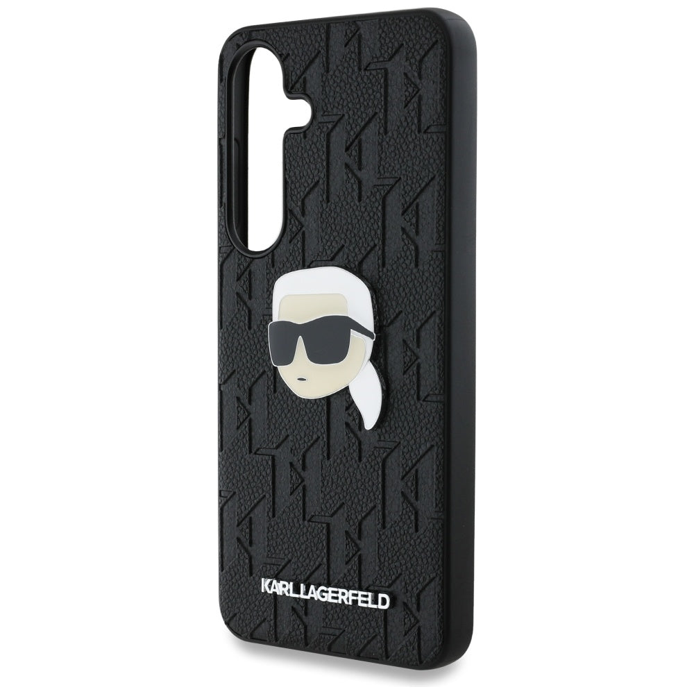 Θήκη για Samsung Galaxy S25+ S936, Karl Lagerfeld, Monogram Karl's Head, Μαύρη