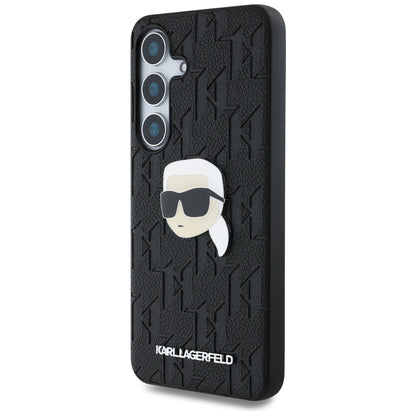 Θήκη για Samsung Galaxy S25+ S936, Karl Lagerfeld, Monogram Karl's Head, Μαύρη