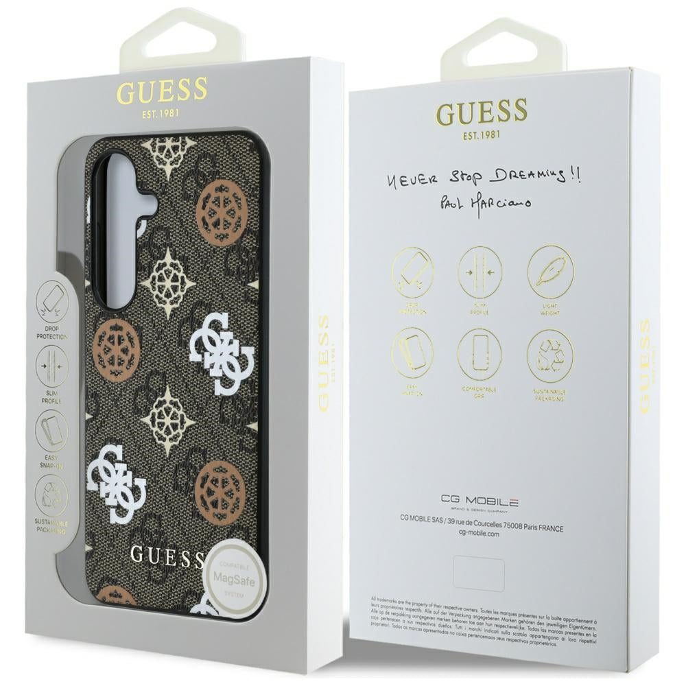 Θήκη για Samsung Galaxy S25 S931, Guess, 4G Peony, Καφέ