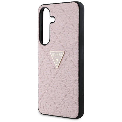Θήκη για Samsung Galaxy S25 S931, Guess, Grained Hot Stamp 4G Triangle, Ροζ